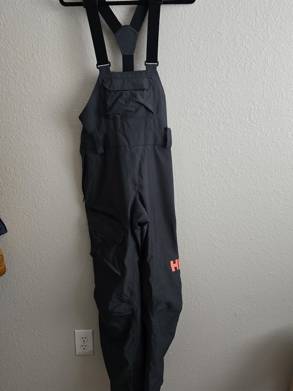 Helly Hansen Black Bib Snow Pants with Adjustable Straps